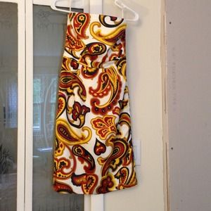 Printed strapless dress from banana republic