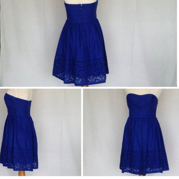 Solid Blue Strapless Dress from GB. - Picture 4 of 4