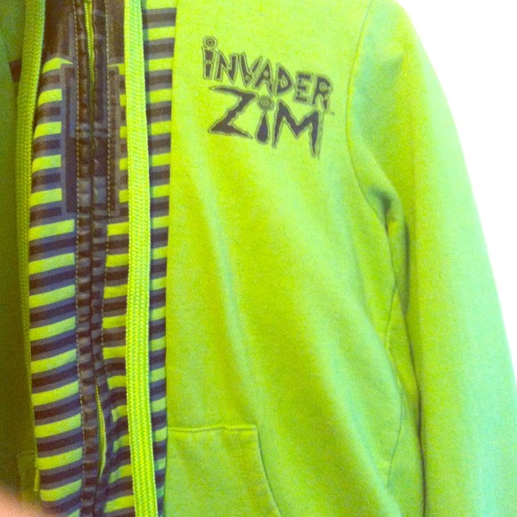 Invader Zim ear hood zip up jacket