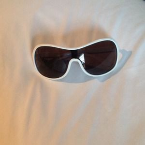White motorcycle sunglasses.