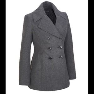 Gray peacoat