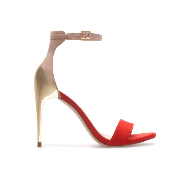 #Zara Coral Suede #AnkleStrapSandal