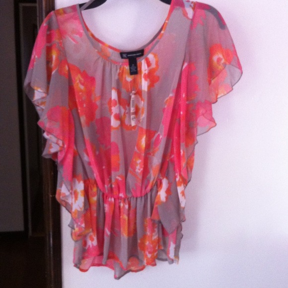 Inc Floral Blouse