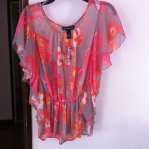 Inc Floral Blouse