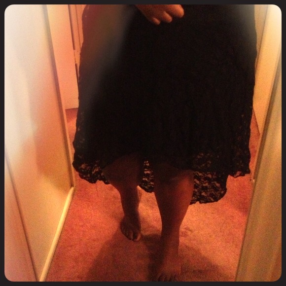 Black lace skirt