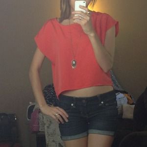 Forever 21 crop top- Orange- Size S