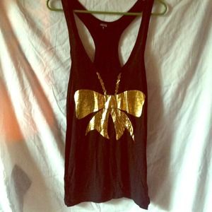 Gold Bow Tank Top