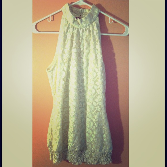 White Lace Halter Top