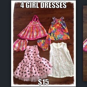 REDUCED! 4 girl dresses. Perfect condition