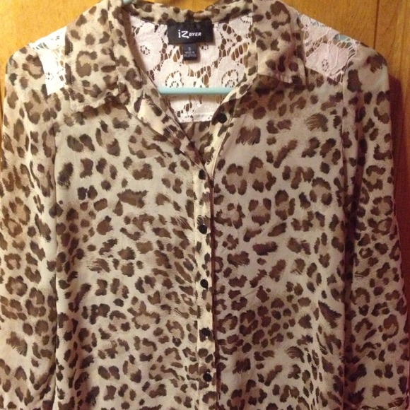 Cheetah button up shirt