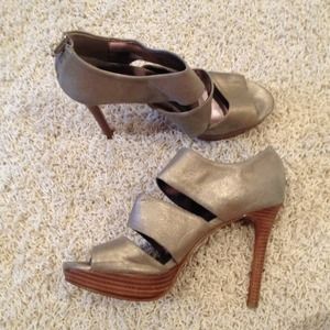 Calvin Klein gray sparkly shoes