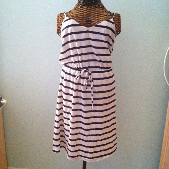Navy and white striped dress!