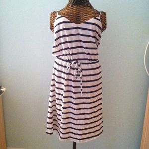 Navy and white striped dress!