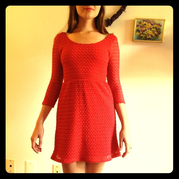 Coral cocktail dress
