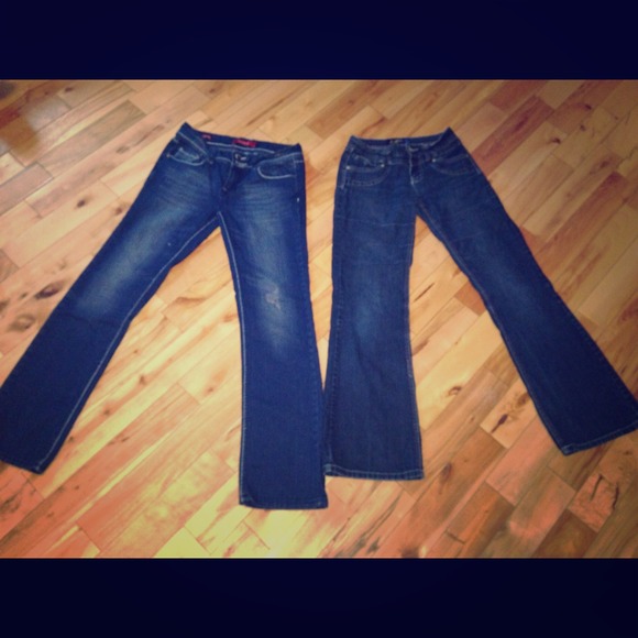 "Vigold" boot cut distress jeans & "Angels" jeans