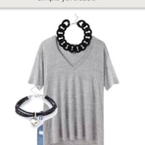 Bundle black and white Ts and small grey T