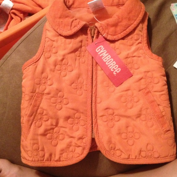 Orange Gymboree vest. NWT 6-12 months