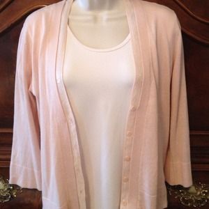 Blush colored cardigan w/sequins