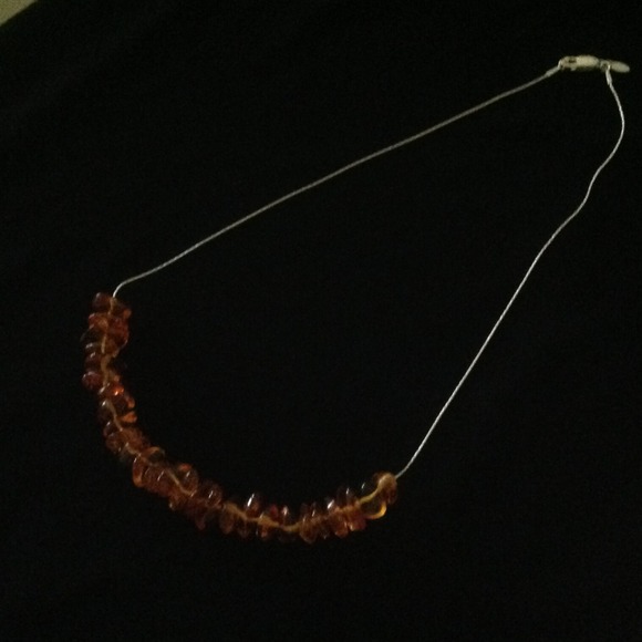 Age of Amber and Sterling Silver Necklace
