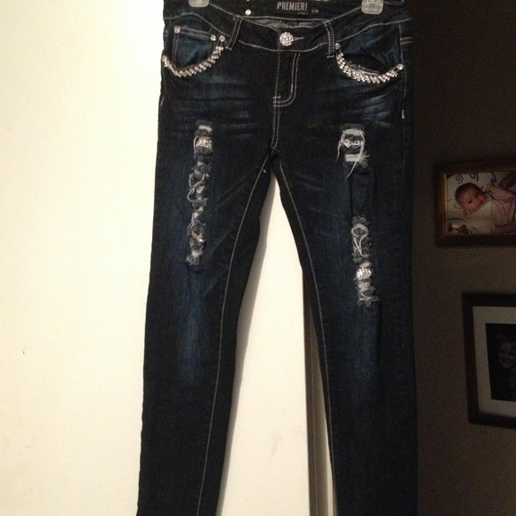 So blingy skinny jeans