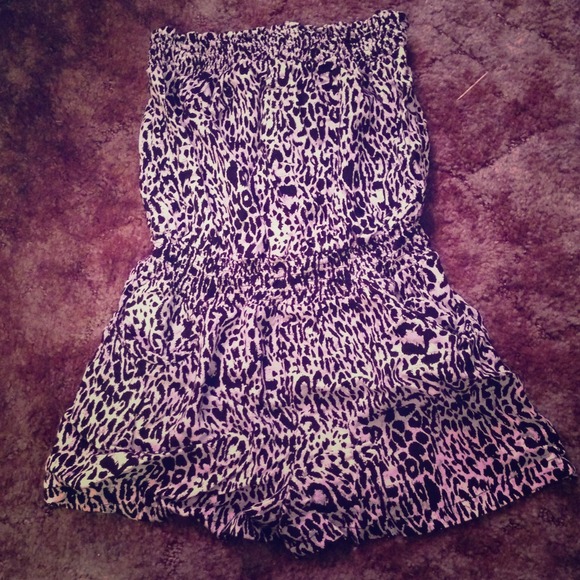 Charlotte Russe Animal Print Romper