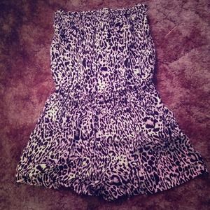 Charlotte Russe Animal Print Romper