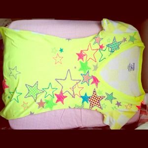 Neon yellow V neck T-Shirt 💥💕