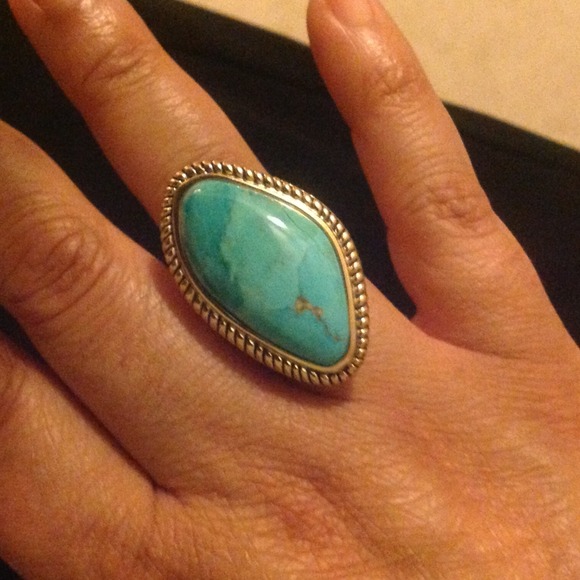 Turquoise/Brass Ring