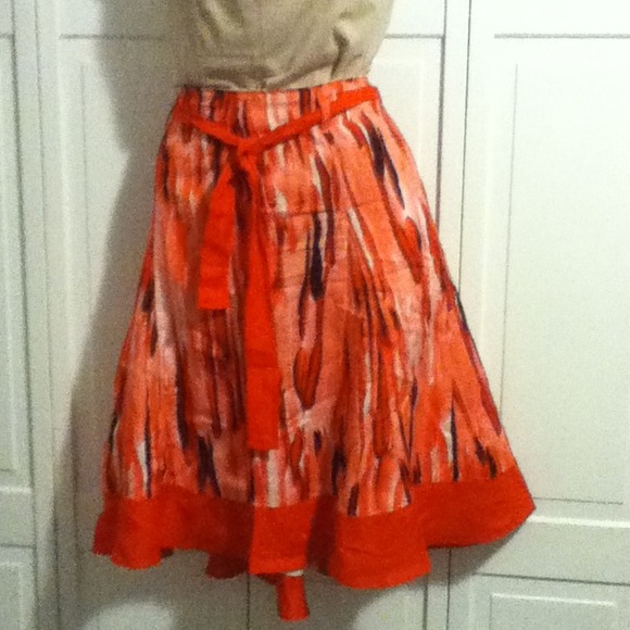 Snazzy orange skirt