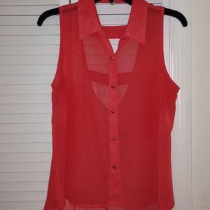 🔴🔴SOLD🔴🔴Orange sleeveless top