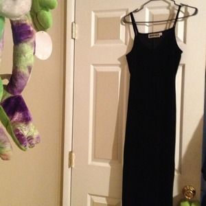 Black formal dress with silk cover