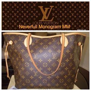 💯%Authentic Louis Vuitton Monogram Neverfull MM