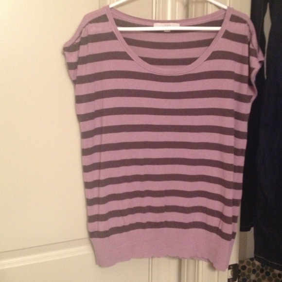 SOLD!!! Loft striped capped sleeve top