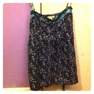 Spaghetti strap babydoll top- lightly worn