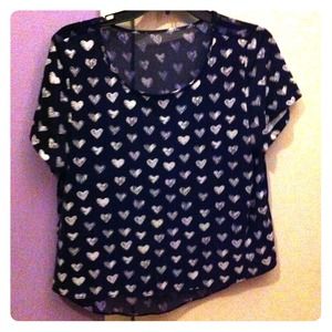 Tshirt with sheer back- slight high- low