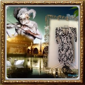 💋Beautiful black and off white V neck wrap dress