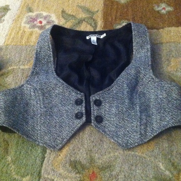 Grey tweed vest