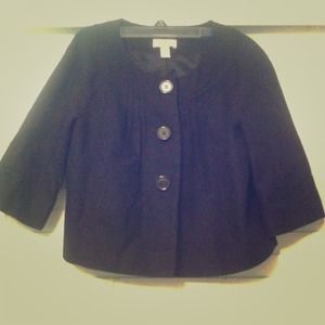 Black Ann Taylor LOFT modern blazer