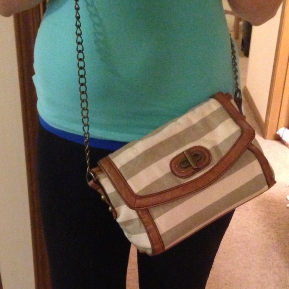 Aldo Canvas Striped Bag - Picture 2 of 4