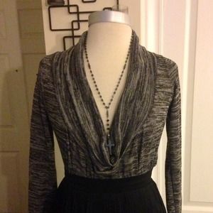 Wet Seal Knit Cowl Neck Crop Top