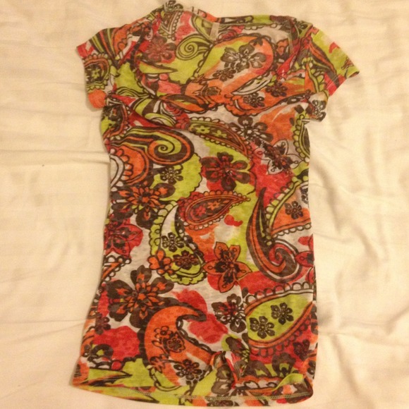 Retro print shirt