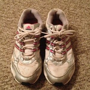 ***$5*** Adidas pink and gray shoes, size 7 1/2