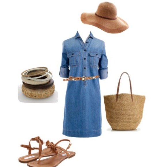 J. CREW Classic Chambray Shirtdress