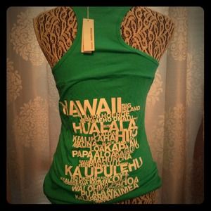 James Perse Hawaii green comfy tank