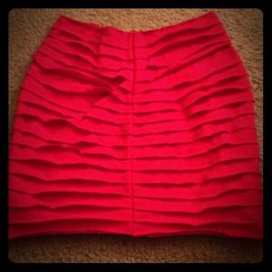 Red mini skirt