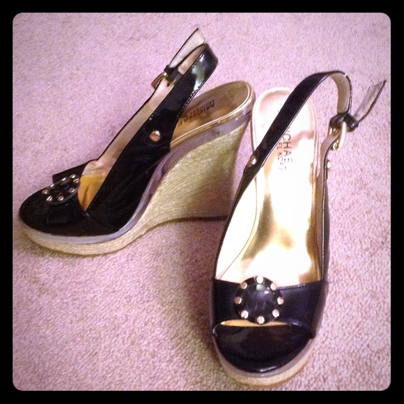 MICHAEL Michael Kors Black Wedges, Sz 8