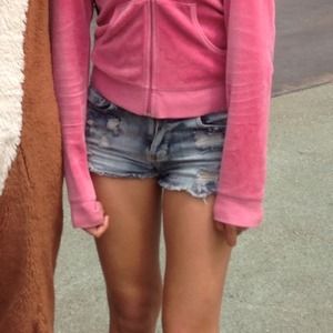 Distressed, high waisted, shorts