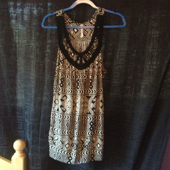 Aztec print tank top