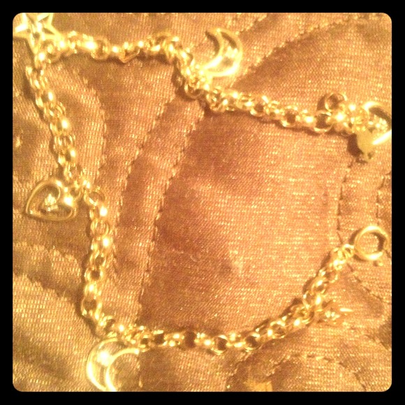 SOLD Gold & Diamond Bracelet w/Celestial Charms