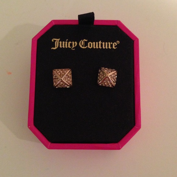 Juicy Couture Rose Gold Pyramid Stud Earrings